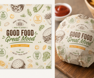 Custom printed food wrapper